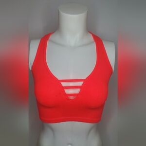 Free People Size XS/S - "Intimately"Chic Orange/coral Ribbed Tank Top